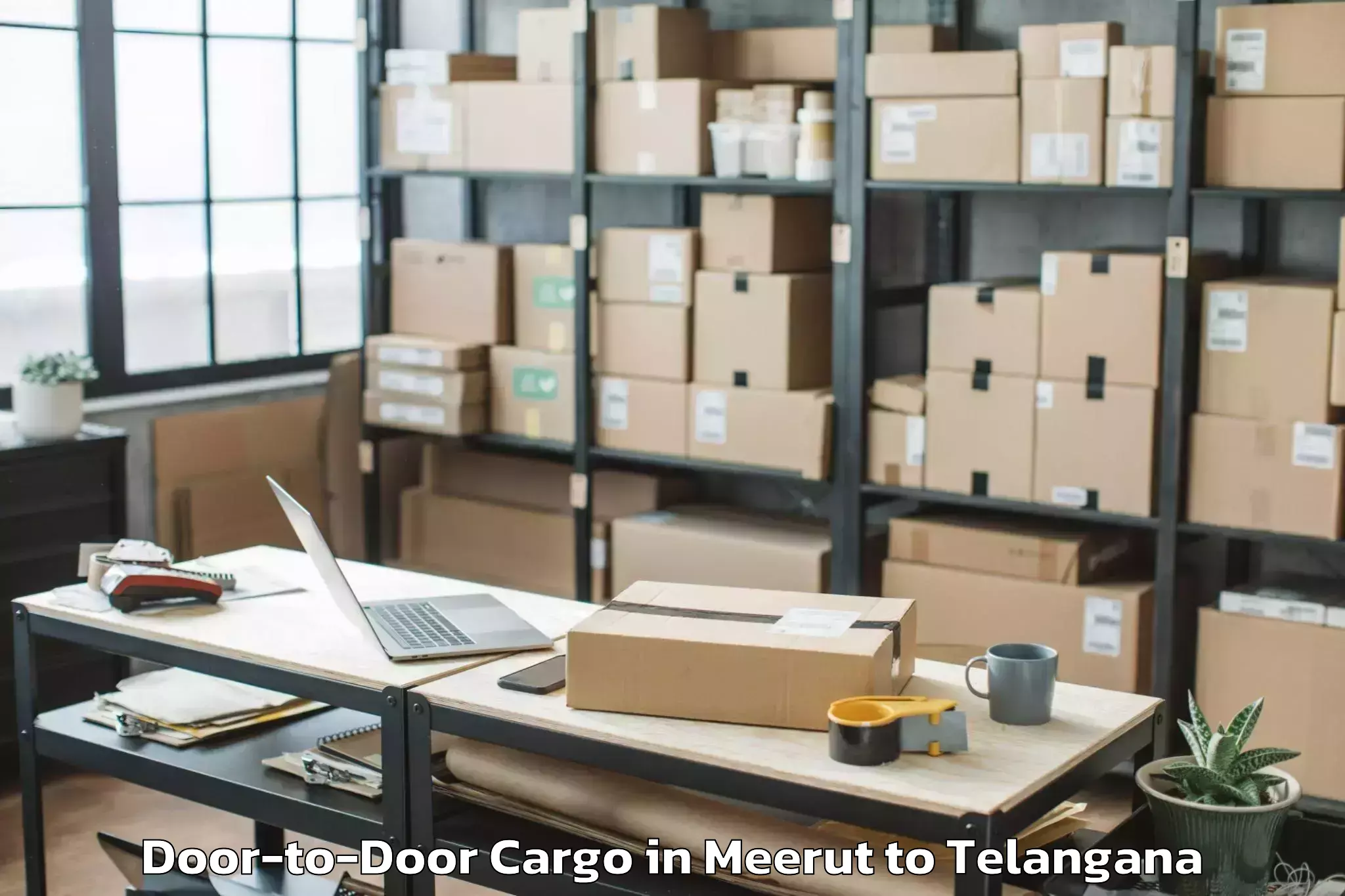 Top Meerut to Vemsoor Door To Door Cargo Available